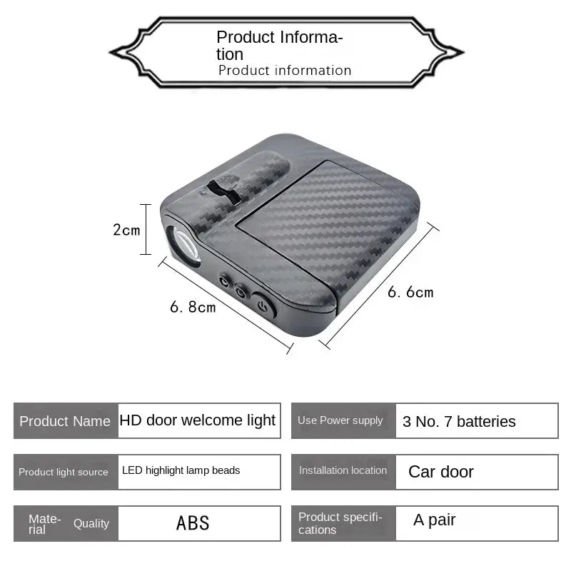 Proyector Inalámbrico para Puerta de Coche con Logotipo- Car Logo Wireless Courtesy Car Door Projector